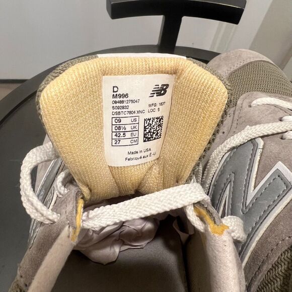 New Balance - 996M MiUSA Sneakers Size 8 - Grey Day - Picture 7 of 7